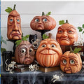 Hanoxe Expressive Pumpkin Family Halloween Decorations, Pumpkin Lantern Venue Props for Haunted House Bar P