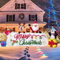 Beyond Your Thoughts Christmas Inflatable Decoration 10ft Long Banner Santa Deer Penguin Gifts Holiday