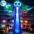 14 Ft Halloween Inflatable Pumpkin Ghost Decoration with Rotating LED Light / Waterproof Polyester, 3D