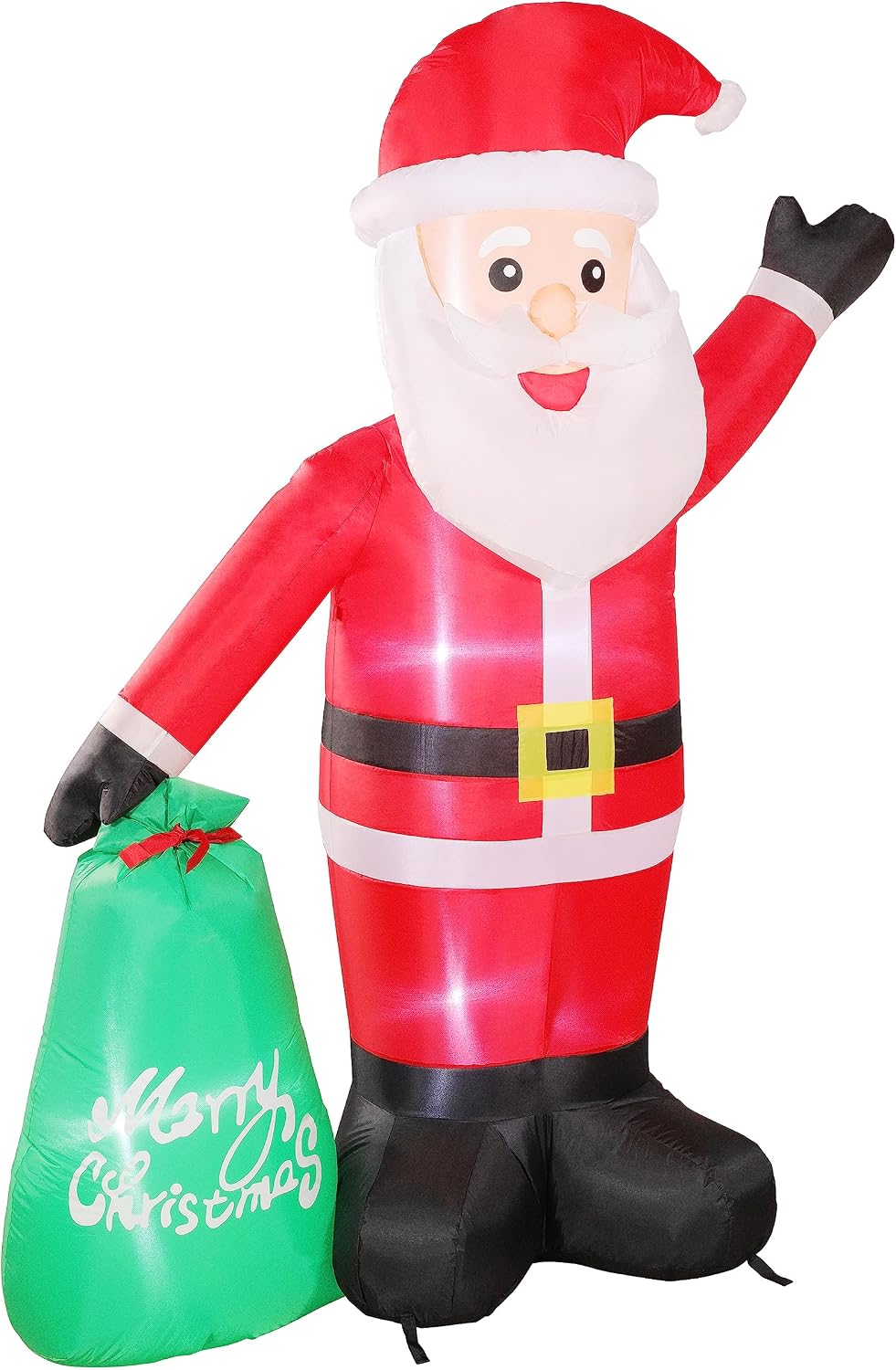Puleo International 6 ft Lighted Blow-Up Inflatable Santa Clause