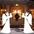 Barydat 2 Pcs 35'' Christmas Outdoor Angels Decoration Nativity Scene / Christmas Yard Sign, Large Trumpeting