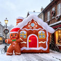 11.2 FT Giant Christmas Inflatable Gingerbread House, Blow Up Christmas Gingerbread Home with Cute Waving